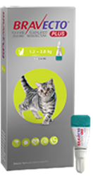 Bravecto Plus Gatos 112.5 mg S (1.2 - 2.8 kg ) Pulgas y garrapatas