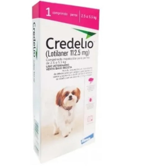 Credelio 2.5-5.5 kg 3 tabletas ( 112 mg Lotilaner ) Pulgas y Garrapatas