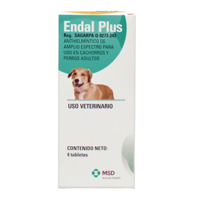 Endal Plus 4 tabletas Desparasitante