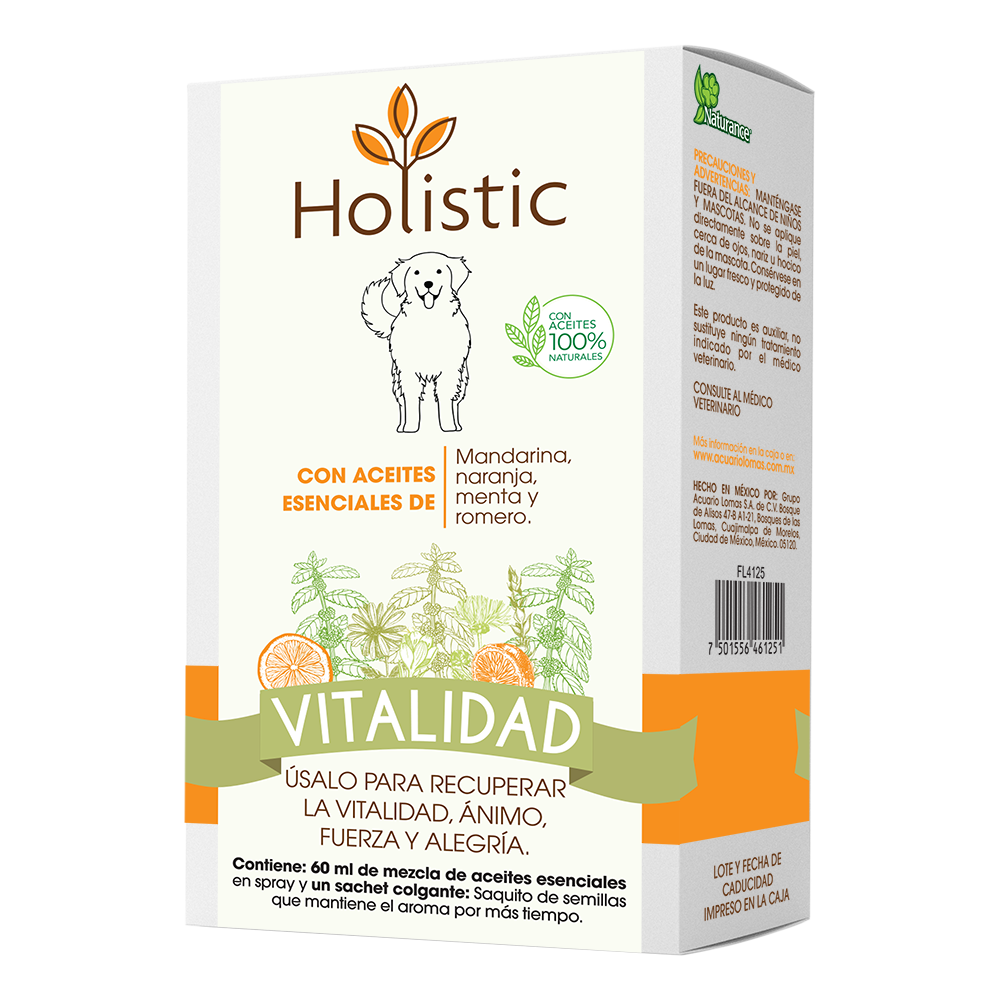 Holistic Vitalidad 60 mL (Vitalidad, Ánimo, Fuerza y Alegría ) Aromaterapia