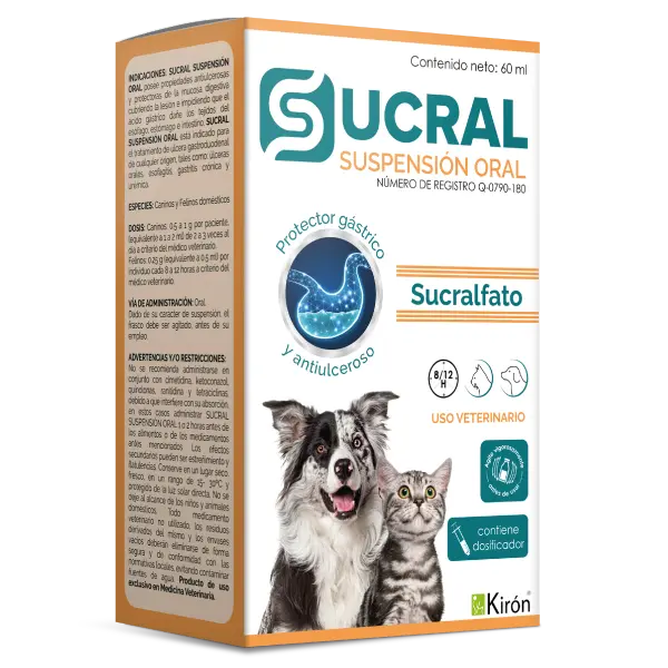 Sucral Suspensión Oral 60 mL ( Sucralfato - Protector Gástrico ) TEMPORALMENTE AGOTADO