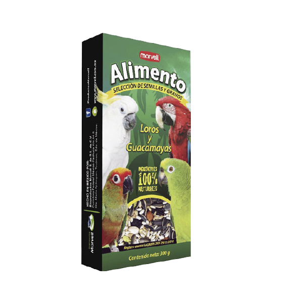 Alimento para Loros Guacamayas Cacatuas y Papagayos 300 g