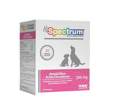 Spectrum® Amoxicilina y Ácido Clavulánico 250 mg 20 tabletas