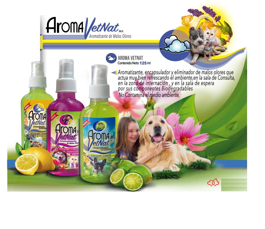 Aroma VetNat 125 mL ( Aromatiza sin dañar el ambiente ) Aromavetnat