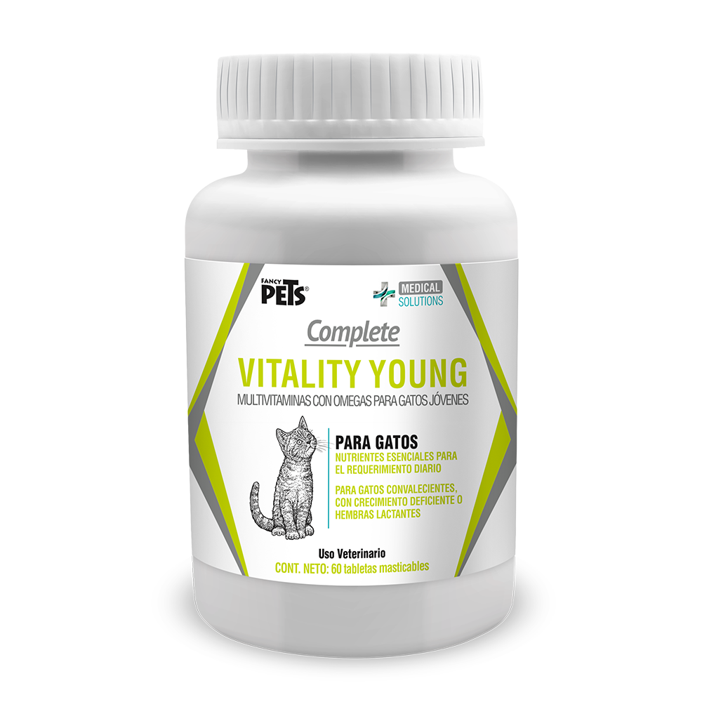 Complete Vitality Young para Gatos -  Tabletas Masticables Multivitamínico 60 Tabletas TEMPORALMENTE AGOTADO