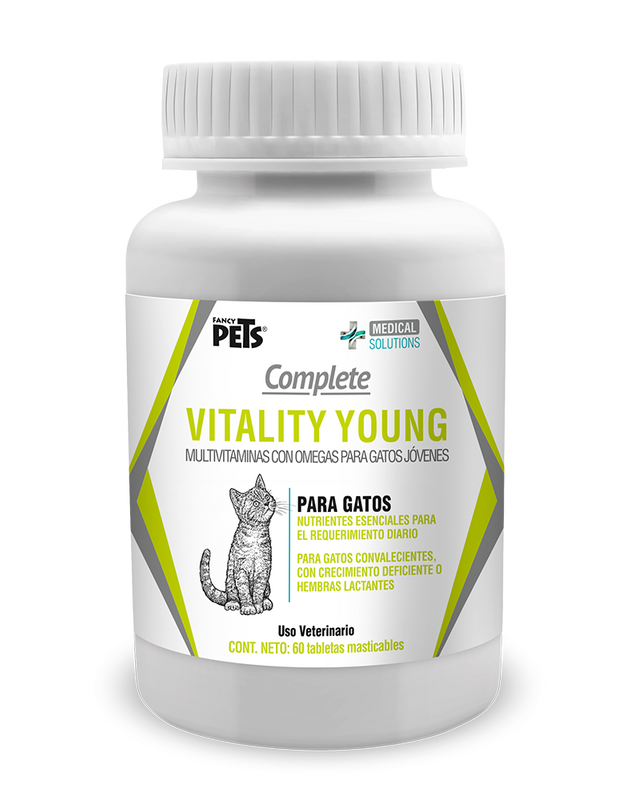 Complete Vitality Young para Gatos -  Tabletas Masticables Multivitamínico 60 Tabletas TEMPORALMENTE AGOTADO