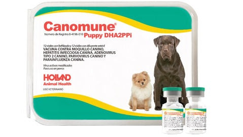 Canomune Puppy DHA2PPI ( VACUNA QUINTUPLE ) 12 DOSIS REQUIERE TRANSPORTARSE EN FRÍO LLAME PARA COTIZAR ENVÍO