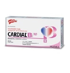 Cardial B 10 mg 20 tabletas PRODUCTO CONTROLADO VENTA SÓLO EN FARMACIA CON RECETA MEDICA CUANTIFICADA EN ORIGINAL