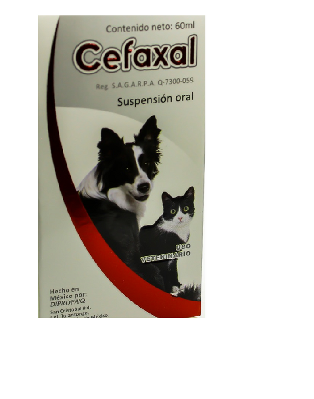 Cefaxal Suspensión 60 mL ( Cefalexina  Bromexina Guayacol  Meloxicam)