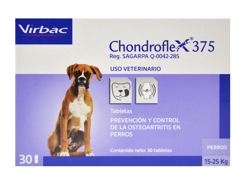 Chondroflex 375 ( 15-25 kg ) 30 tabletas DESCONTINUADO Busca MOVOFLEX
