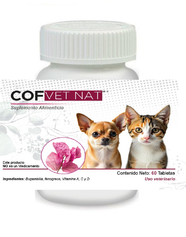 Cof VetNat 60 Tabletas ( Vías Respiratorias) ANTES RespiVetNat