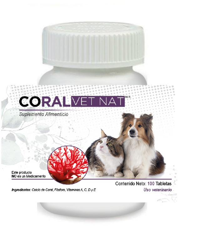 Coral VetNat 60 Tabletas ( Calcio de Coral - Osteo Articular ) CoralVetNat