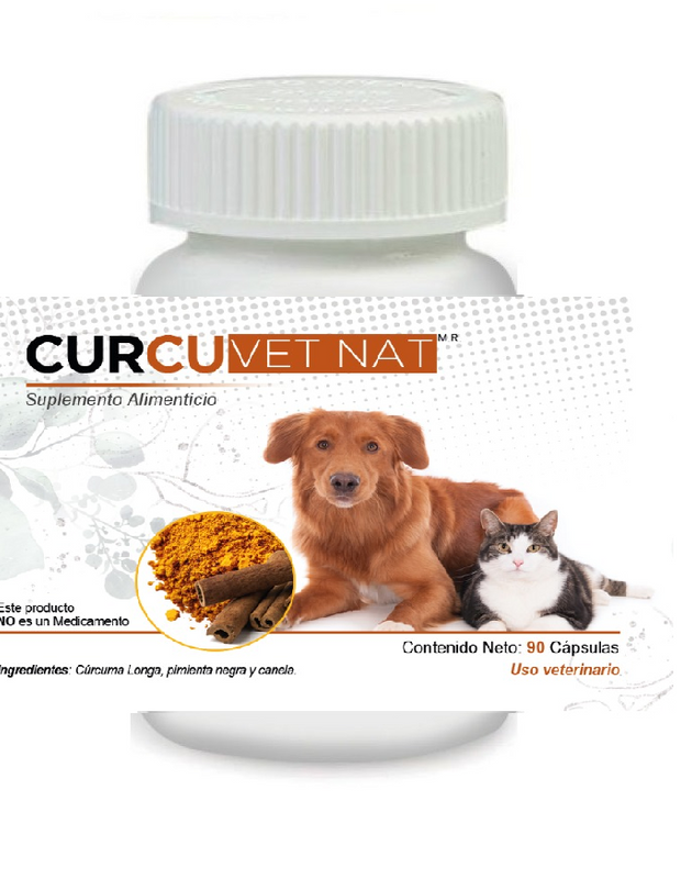 Curcu VetNat 90 Cápsulas (Cúrcuma) CurcuVetNat