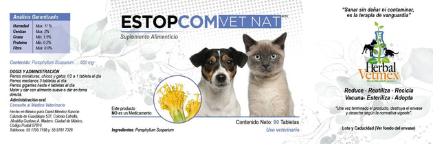 Estopcom VetNat 90 Tabletas  ( Alergias ) ANTES Atopic VetNat