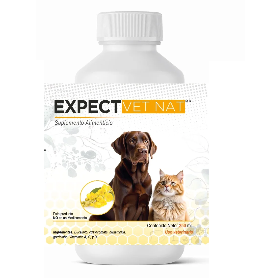 Expect VetNat Jarabe  250 mL ( expectorante ) ANTES BronquiVetNat
