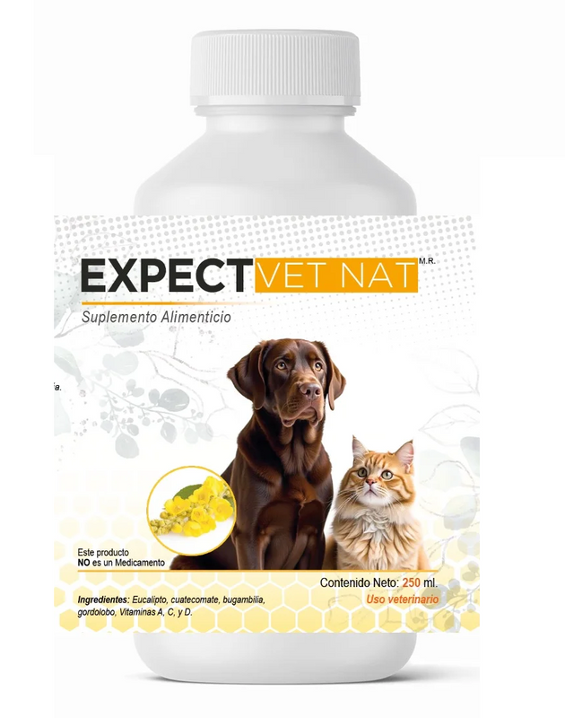 Expect VetNat Jarabe  250 mL ( expectorante ) ANTES BronquiVetNat