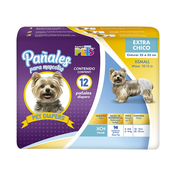 Pañales para perro XCH 12 pzas (25 a 33 cm)