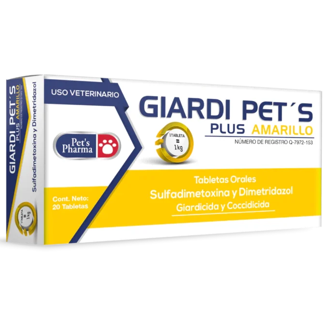 Giardi Pets Plus Amarillo 20 tabletas ( Giardipets )