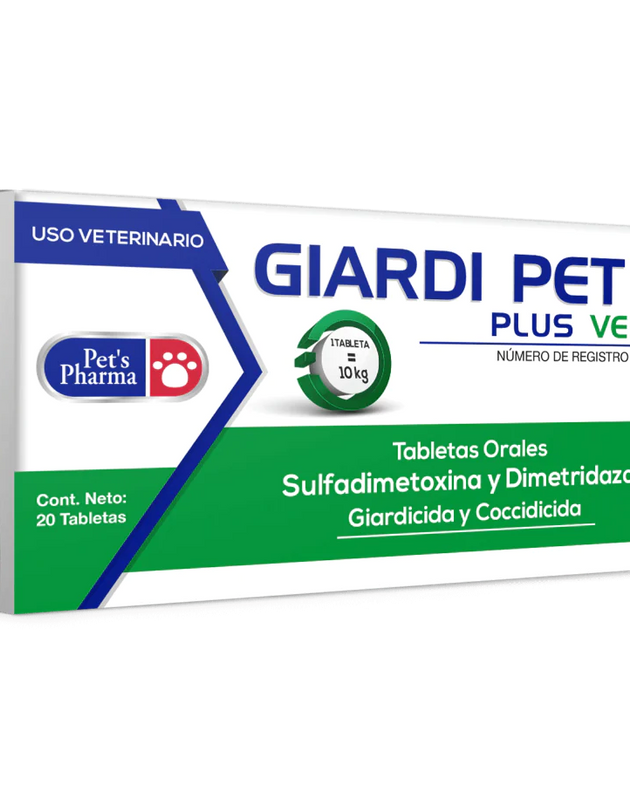 Giardi Pets Plus Verde 20 tabletas ( Giardipets )