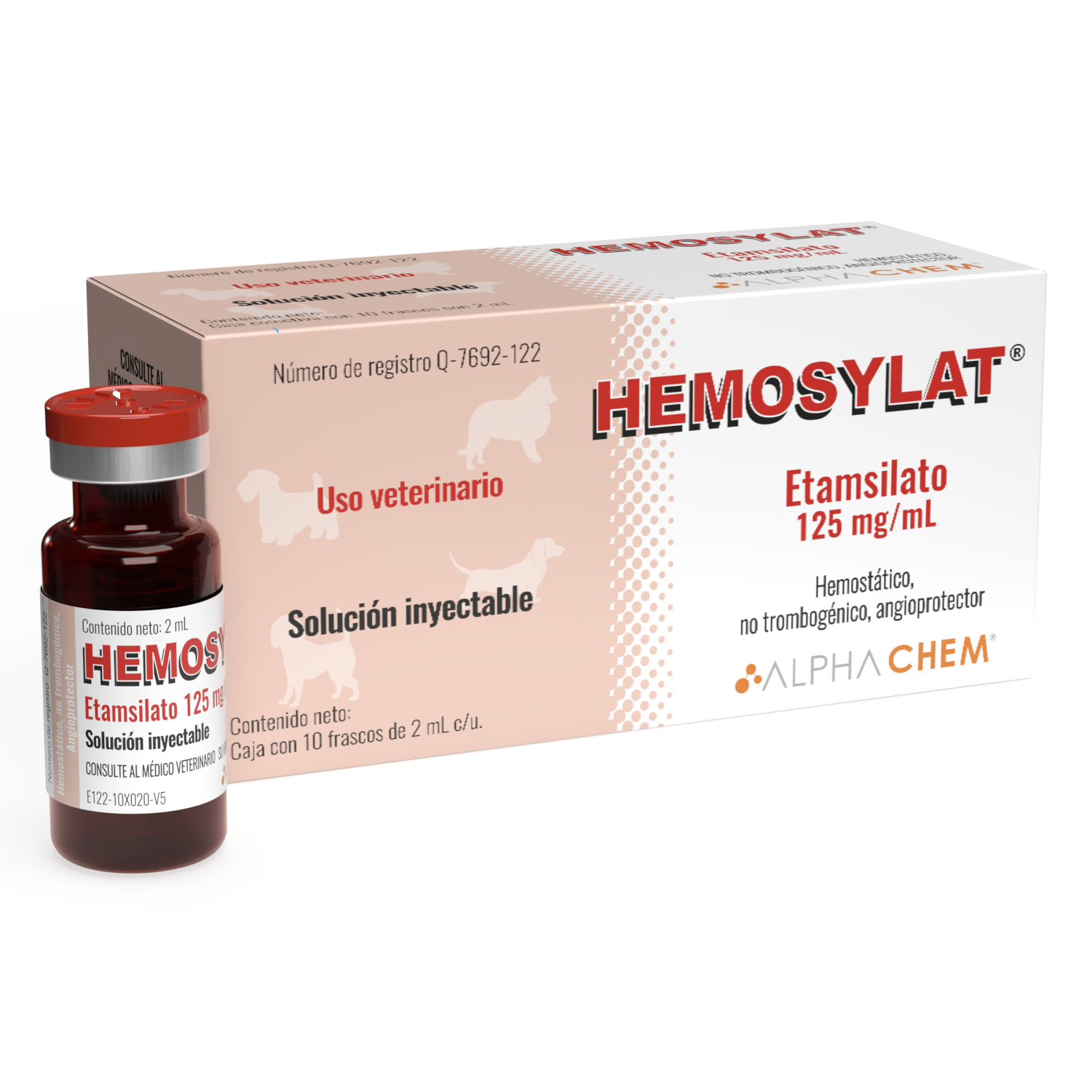 Hemosylat (Hemostático) Inyectable 10 Frascos 2 mL