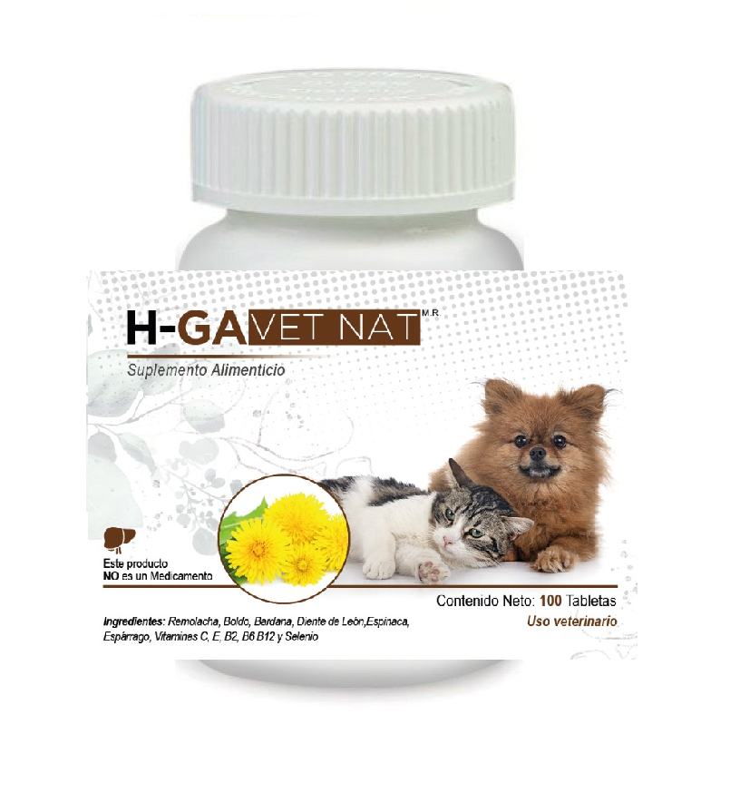 H-ga VetNat 60 Tabletas ( Hepaprotector ) Antes Higa VetNat  (HGA)