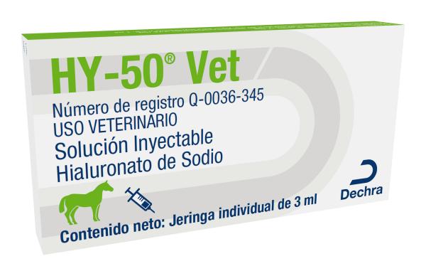 Hy-50 Vet jeringa 3ml ( Hialuronato de Sodio ) REQUIERE TRANSPORTARSE EN FRÍO LLAME PARA COTIZAR ENVÍO