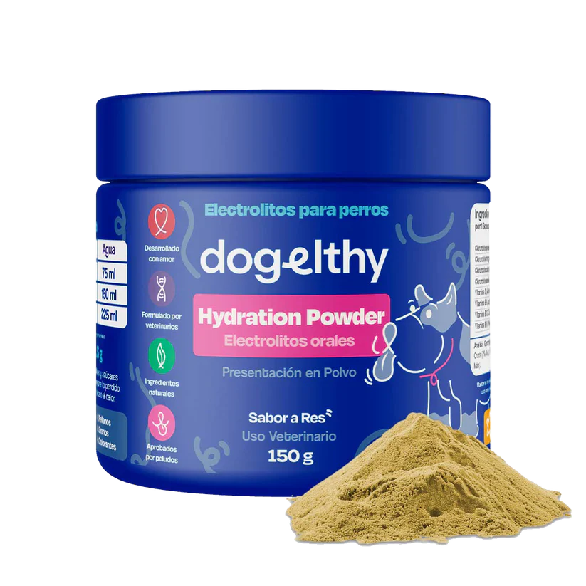 Dogelthy Hydratation Powder Sabor Res 150 gr ( Electrolitos para Perros )