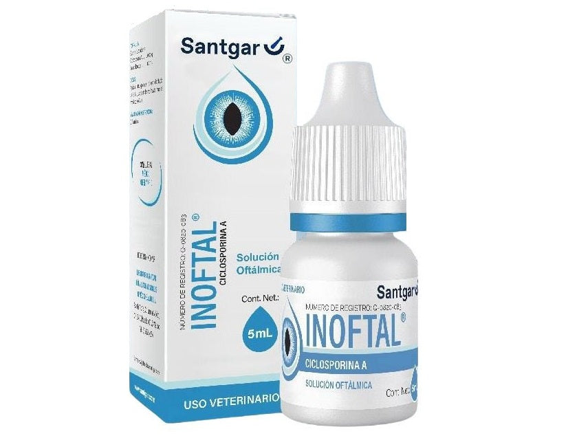 Inoftal 5 mL Solución Oftálmica SANTGAR ( Ciclosporina A ) ANTES Inmunoc
