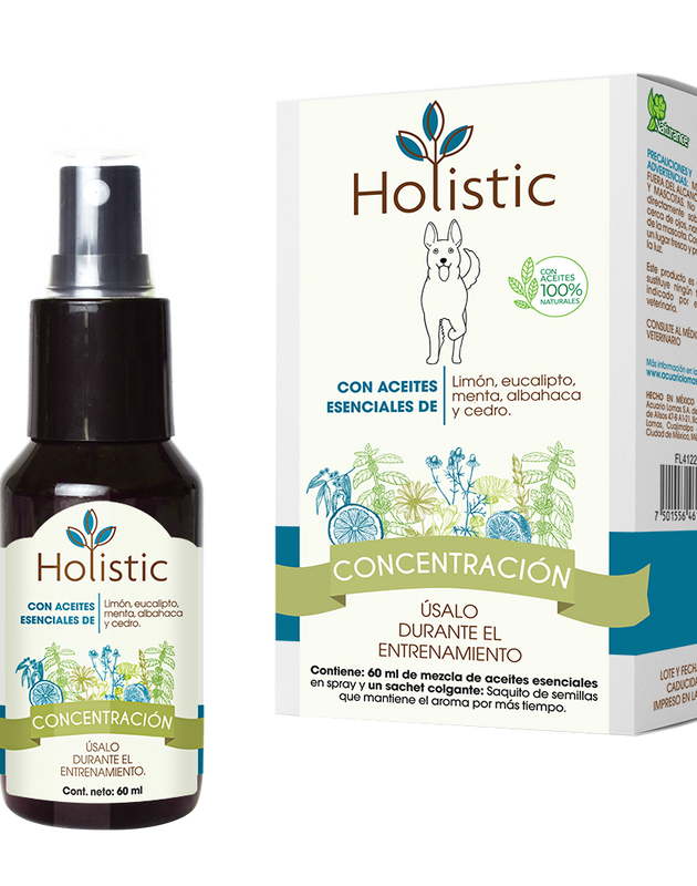 Holistic Concentración 60 mL  (Entrenamiento : Aprendizaje, Concentración y Agilidad ) Aromaterapia