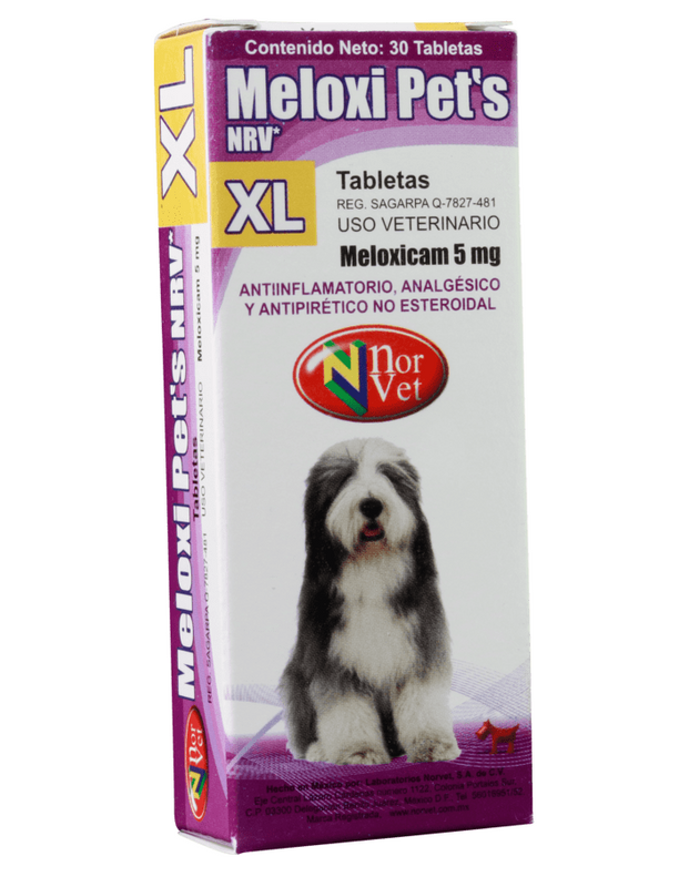 Meloxi Pets NRV XL ( Meloxicam 5 mg - 50 kg ) 30 tabletas