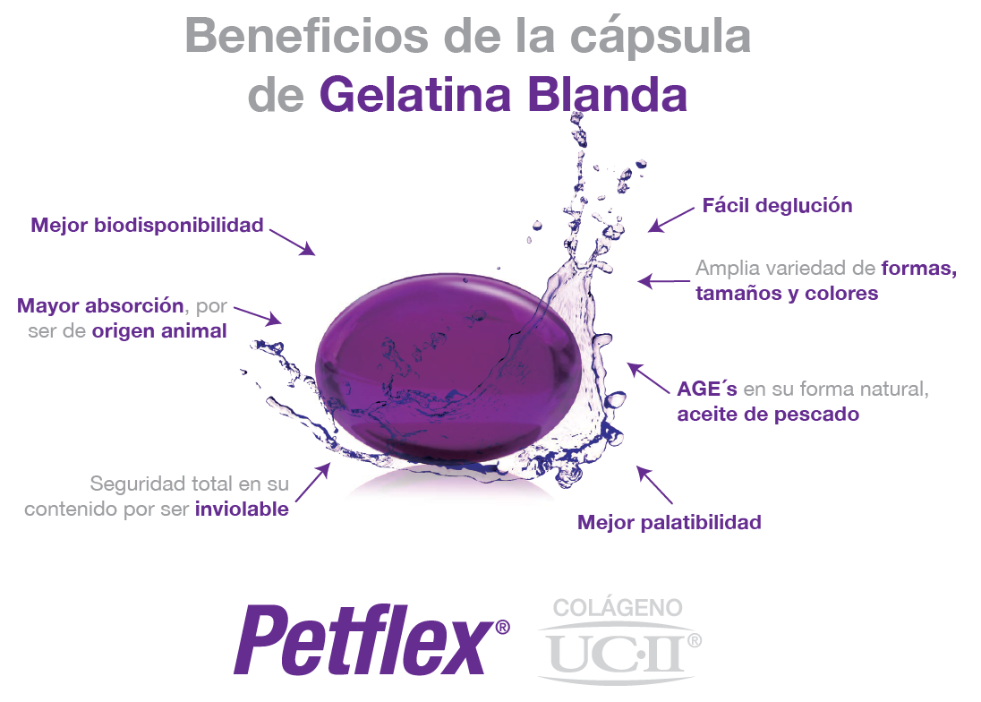 Petflex 30 cápsulas gelatina blanda ( colágeno ácidos grasos )