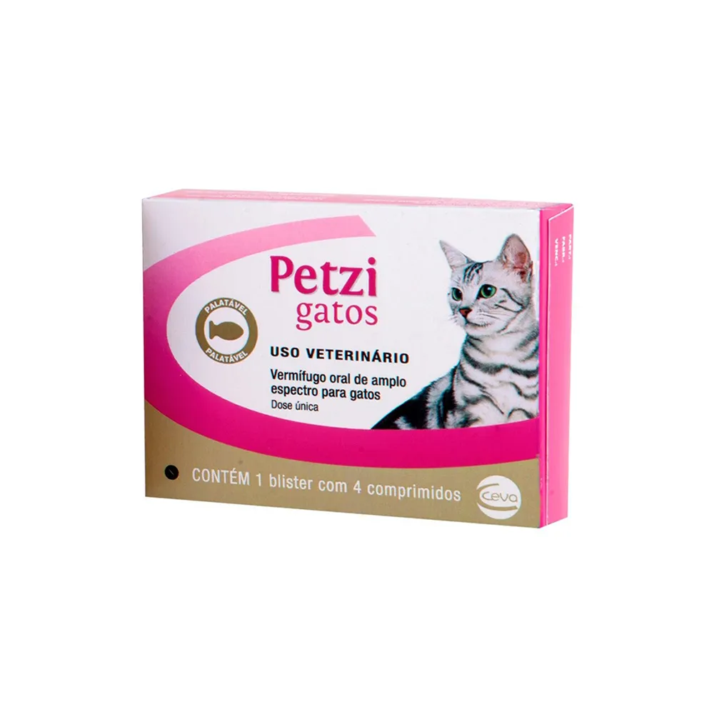 Petzi Gatos 600 mg 4 comprimidos (Desparasitante) TEMPORALMENTE AGOTADO