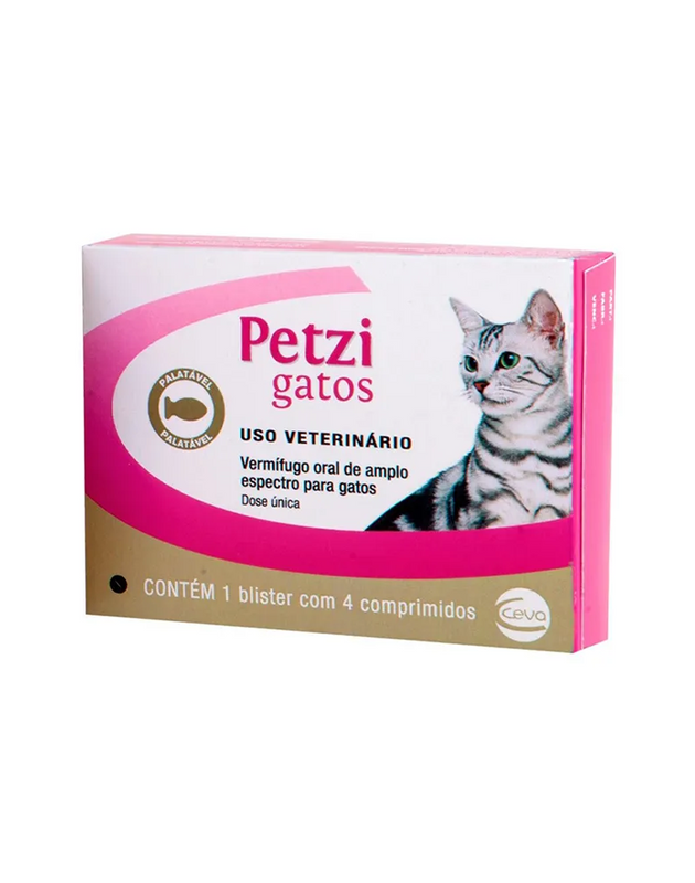 Petzi Gatos 600 mg 4 comprimidos (Desparasitante) TEMPORALMENTA AGOTADO