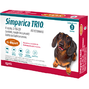 Simparica TRIO  12 mg  5.1 - 10 kg 3 tabletas