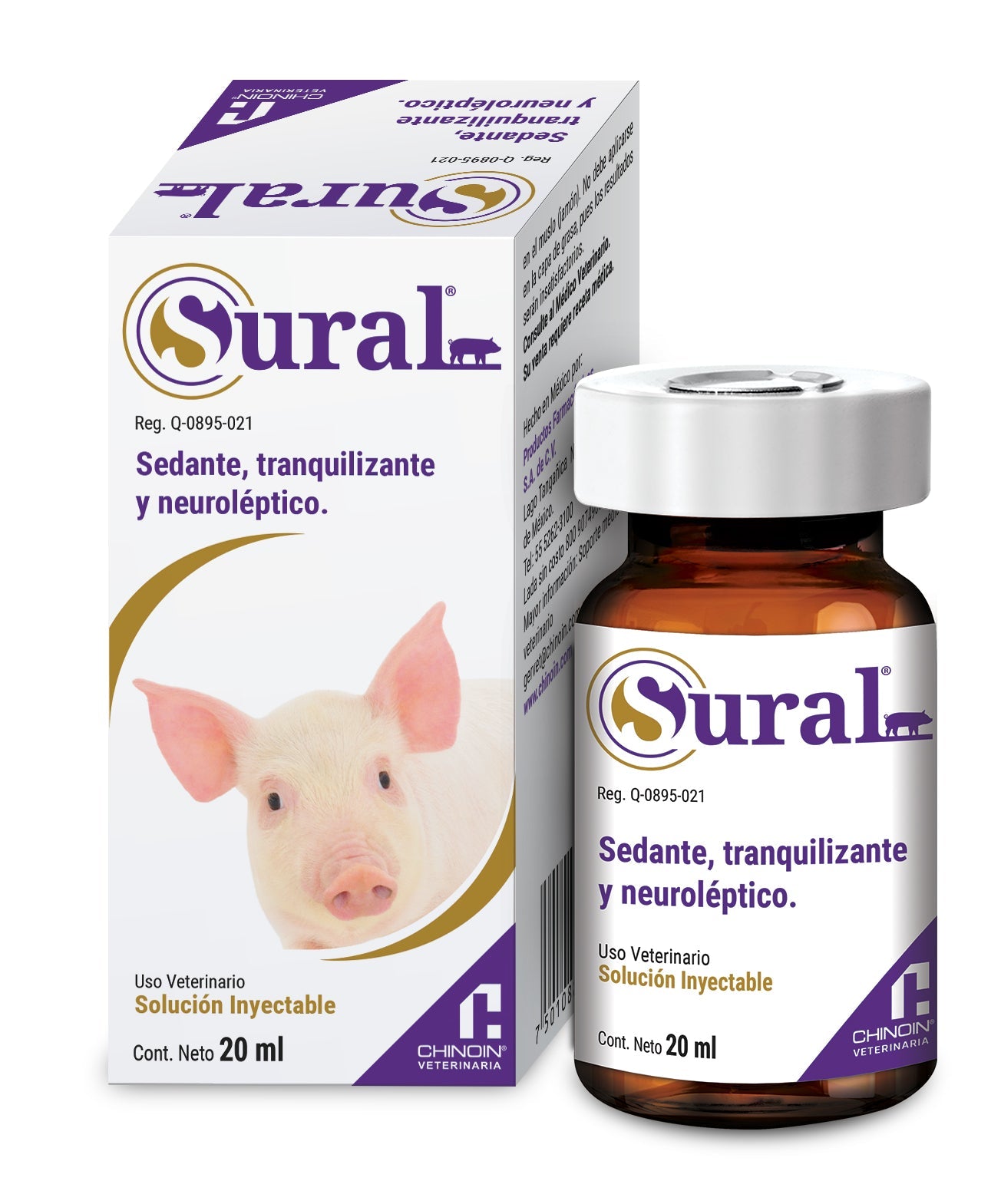 Sural Inyectable Frasco con 20 ml PRODUCTO CONTROLADO VENTA SÓLO EN FARMACIA CON RECETA MEDICA CUANTIFICADA EN ORIGINAL