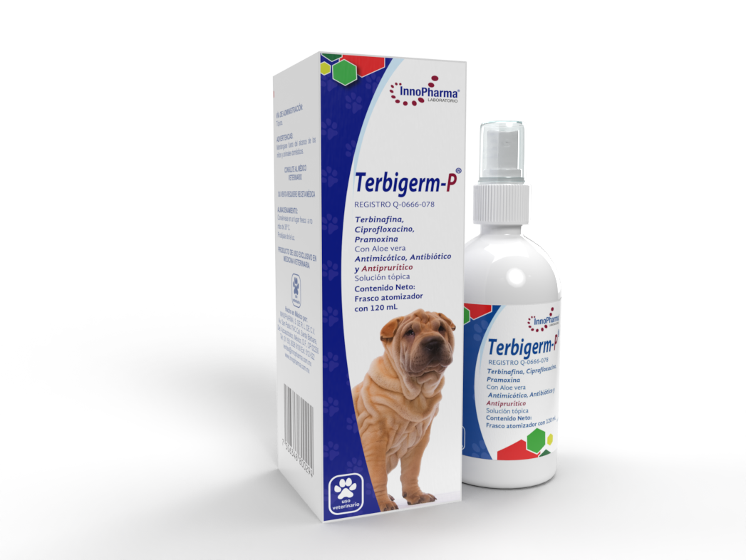 Terbigerm-P 120 mL ( Antimicótico Antimicrobiano y Antiprurítico con Aloe Vera )