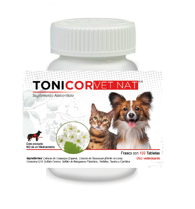 Tonicor VetNat 100 Tabletas ( Suplemento Cardiaco ) ANTES Toni Card