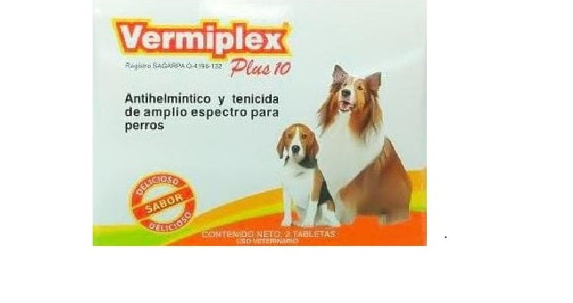 Vermiplex Plus 10 kg cartera con 2 tabletas