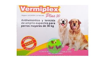 Vermiplex Plus 30 kg cartera con 2 Tabletas