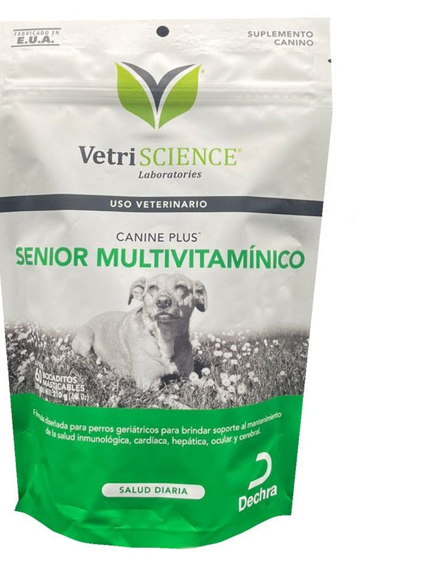 VetriSCIENCE Canine Plus Senior Multivitamínico 60 Bocaditos Masticables