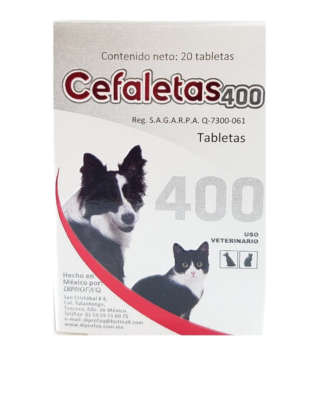 Cefaletas  400 mg 20 Tabletas ( Cefalexina - Meloxicam )