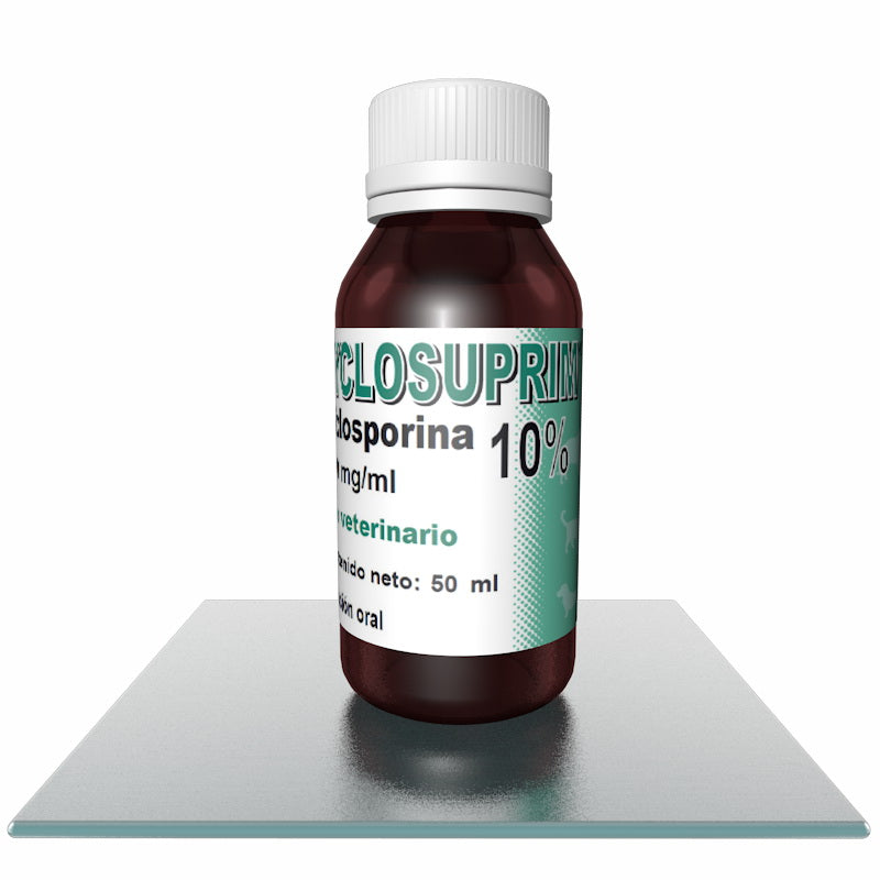 Cyclosuprim 10% Suspensión oral 50 mL ( Tratamiento para Dermatitis Atópica canina) Agotado temporalmente