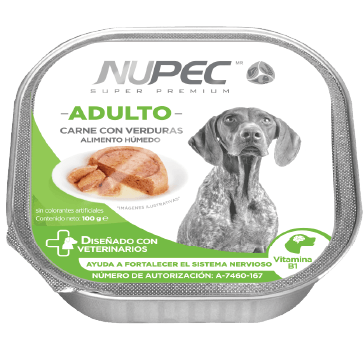 Nupec Adulto 100 gr (Alimento húmedo Carne con Verduras )