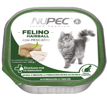 Nupec Felino Hairball 100 g  (Alimento húmedo con pescado)