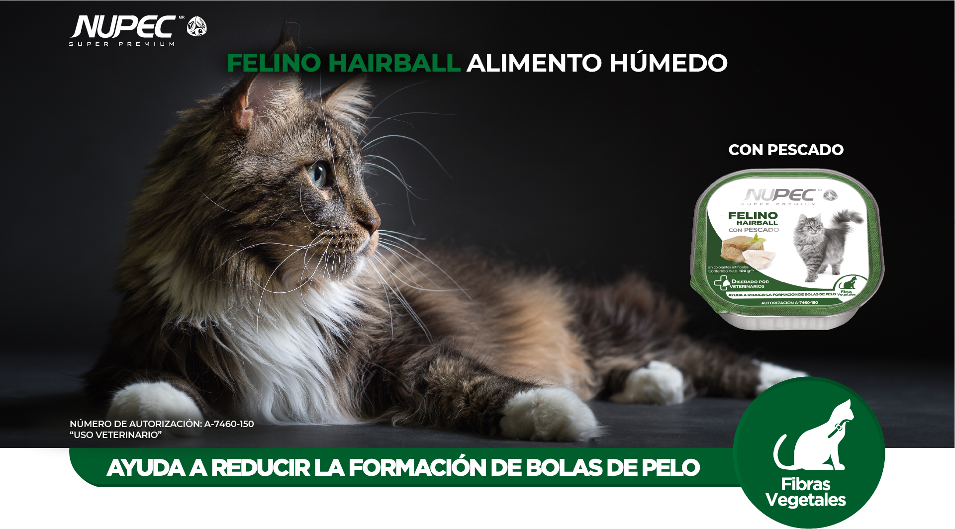 Nupec Felino Hairball 100 g  (Alimento húmedo con pescado)