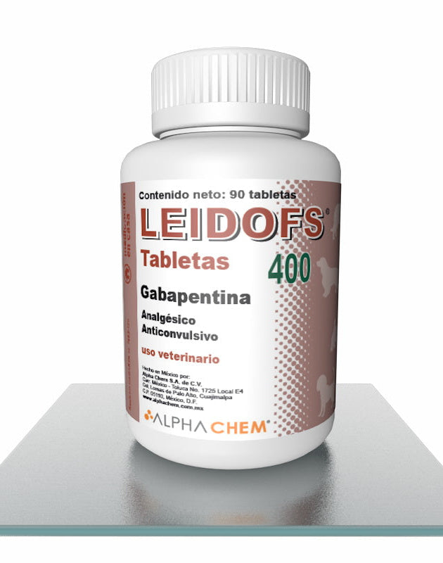 Leidofs 400 mg ( Gabapentina ) 90 tabletas PRODUCTO CONTROLADO VENTA SÓLO EN FARMACIA CON RECETA MEDICA CUANTIFICADA EN ORIGINAL