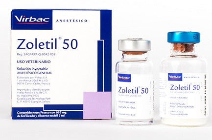 Zoletil 50 PRODUCTO CONTROLADO VENTA SÓLO EN FARMACIA CON RECETA MEDICA CUANTIFICADA